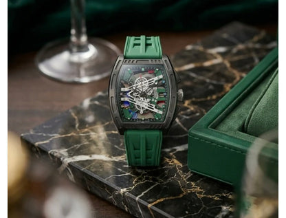 Men's Skeleton Dial Sports Watch