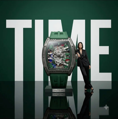 Men's Skeleton Dial Sports Watch
