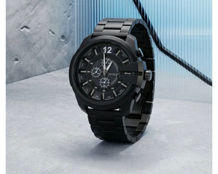 BRONXTON DEZEL Men's Black Analogue Watch